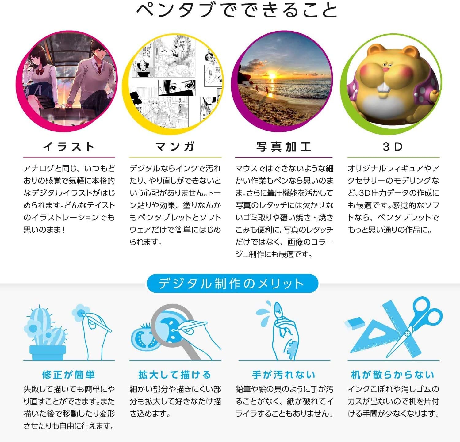 Amazon Co Jp限定 ワコム ペンタブレット Wacom Intuos Smallベーシック お絵かきソフトウェア付き 黒 Androidにも対応 データ特典付き Tctl4100 K0 S Wacom ワコム パソコン 周辺機器 通販 Amazon