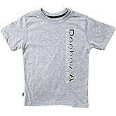 Reebok Boys Gray & Black Side Logo Short Sleeve Tee Shirt T-Shirt Medium 8