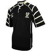 Ireland Black Irish Harp Breathable Rugby Shirt (X-Large)