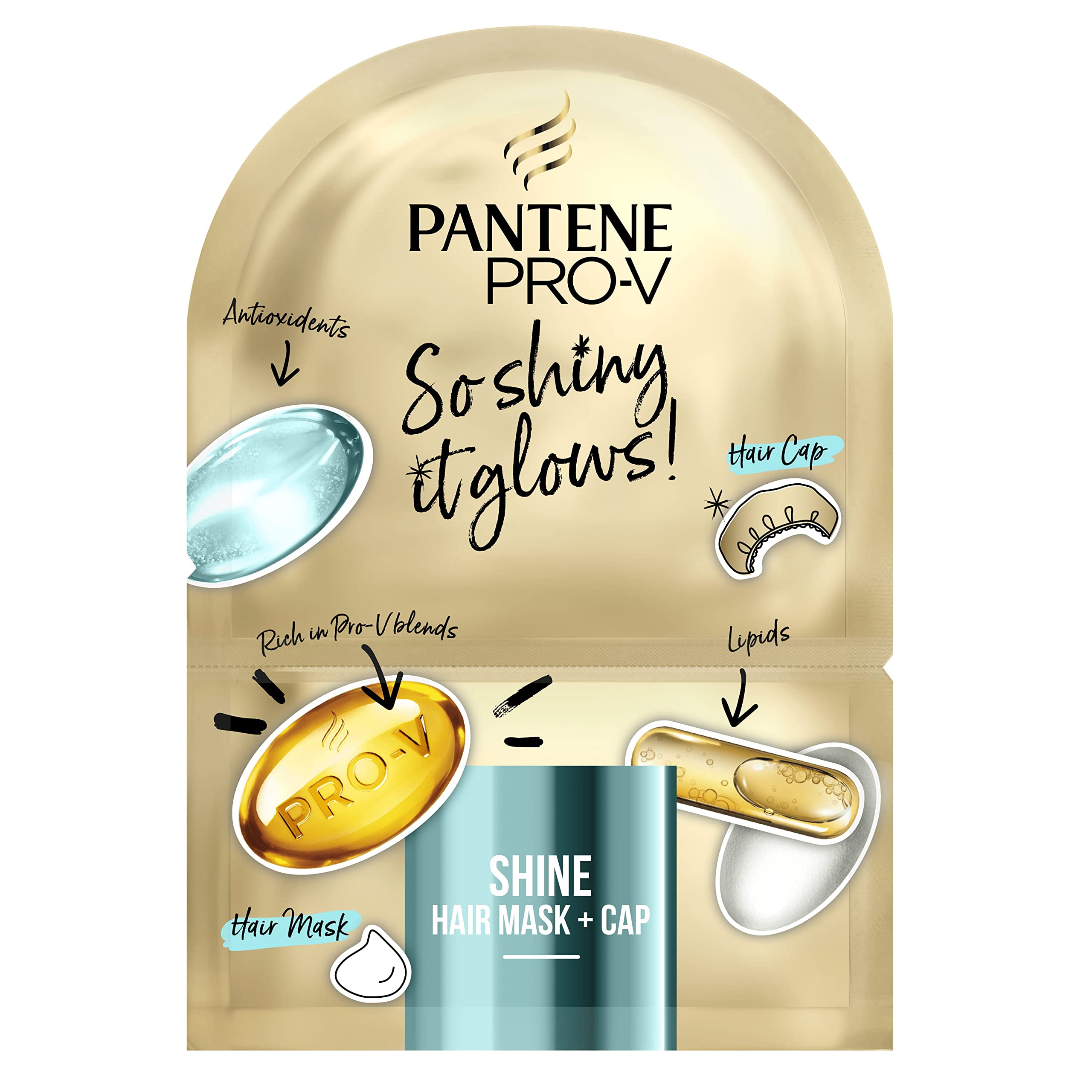Pantene Pro-V Glow Glow Tan - Superfood Shine Mask & Hat 20ml