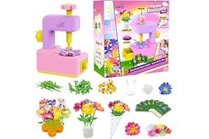 Kiditos Fabric Flower Bouquets Toy Kit, DIY Craft Kits Toys for Kids - Flower Maker Toy, Build Your Flower Bouquet, Arts & Crafts Christmas 2025 Gift for 3+ Year Old Toddler Girl, Educational Activity