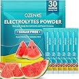 OZENKE Electrolytes Powder Packets,30 Sticks Hydration Packets Sugar Free, Electrolyte Drink Mix Portable Electrolyte Packets for Rapid Hydration, 0 Sugar & 0 Calorie, Watermelon Flavor
