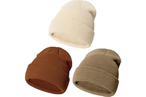 YMYDYFC Baby Beanie 3Pack Toddler Beanie Infant Knit Hat Baby Winter Hats for Boy Girl Winter Clothes Warm Knit Cap 0-6Years