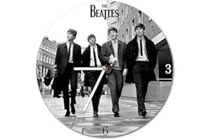 The Beatles 13.5 Cordless Wood Wall Clock