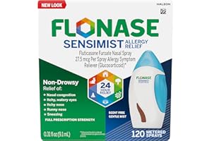 Flonase Sensimist Allergy Relief Nasal Spray for Non-Drowsy, 24-Hour Multi-Symptom Allergy Relief – 120 Sprays