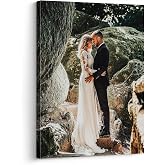 P&amp;L ART. Personalized Custom Canvas Prints: Photo On Canvas Transform Your Photos into Stunning Framed Wall Art Digitally Printed Photo To Canvas Ideal for Home Decor Gifts Keepsakes Framed 8X10