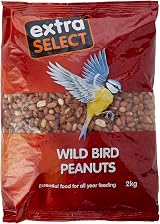 Extra Select Wild Bird Peanuts 2kg High Protein Fat Aflatoxin Tested