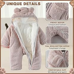 AiWMGL Newborn Baby Bear Outfit With Fold-Over