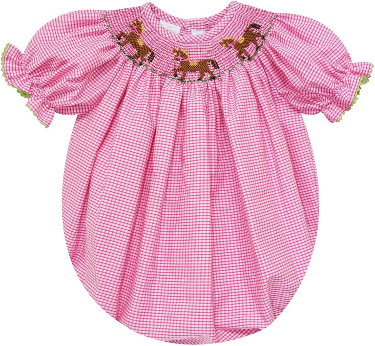 Horses Smocked Girls Bubble Clothing