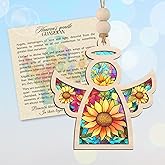 Sympathy Gifts for Loss of Loved One - Guardian Angel Suncatcher Ornament with Card - Angel Sun Catchers Indoor Window for Home Decor, Pet Memorial Gifts for Dogs, Sympathy Ornaments for Tree