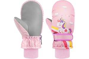 MoKo Toddler Mittens Snow Gloves - Waterproof Non-Slip Ski Gloves Snow Mitten for Skiing Snowboarding Outdoor Activities