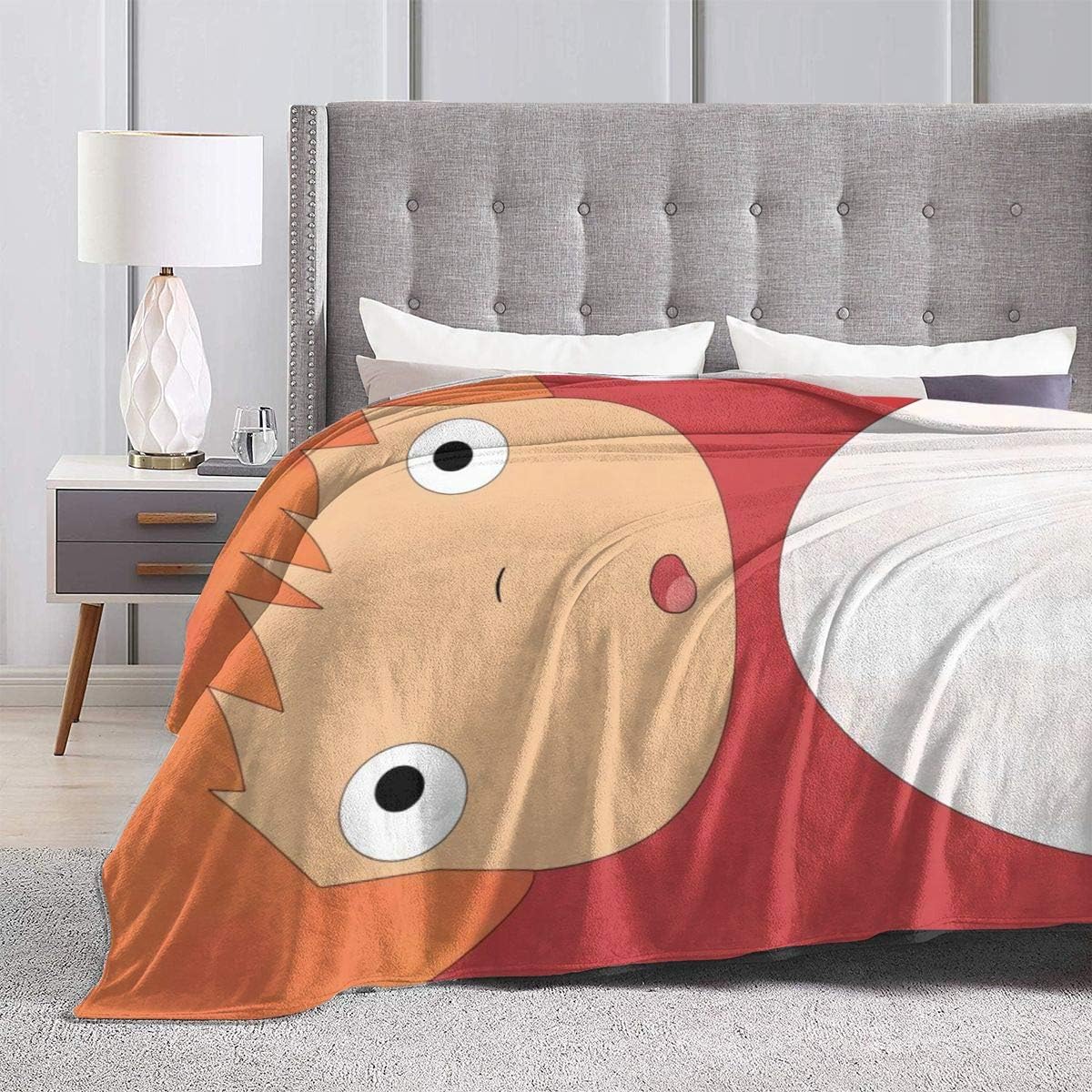 ChristineBermudez Ponyo On The Cliff Comfortable Super Soft Blanket, Ultra Light Comfortable Flannel Winter Warm Blanket, Bedding for Sofa Camping Bedroom Living Room50 x40