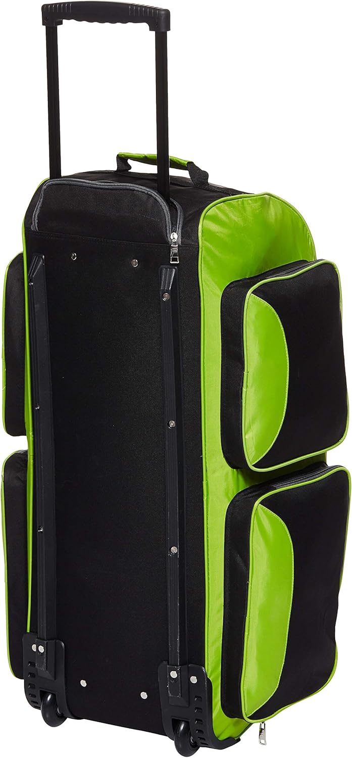  | Fila 32" Lightweight Rolling Duffel, Neon Lime, One Size | Travel Duffels