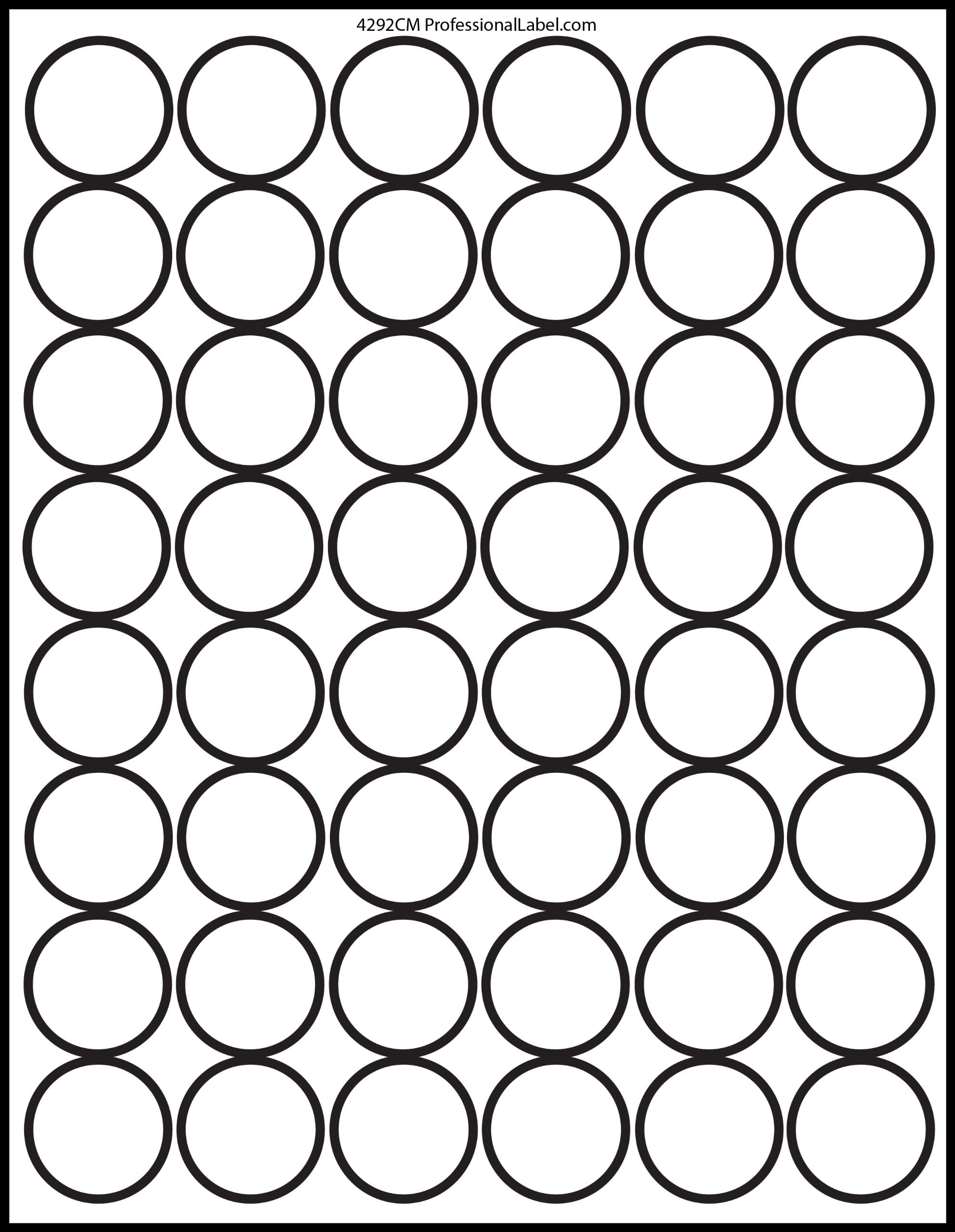 ProLabel Clear Matte Printable Sticker Labels 50 Sheets 1.25 Inch Round 4292CM