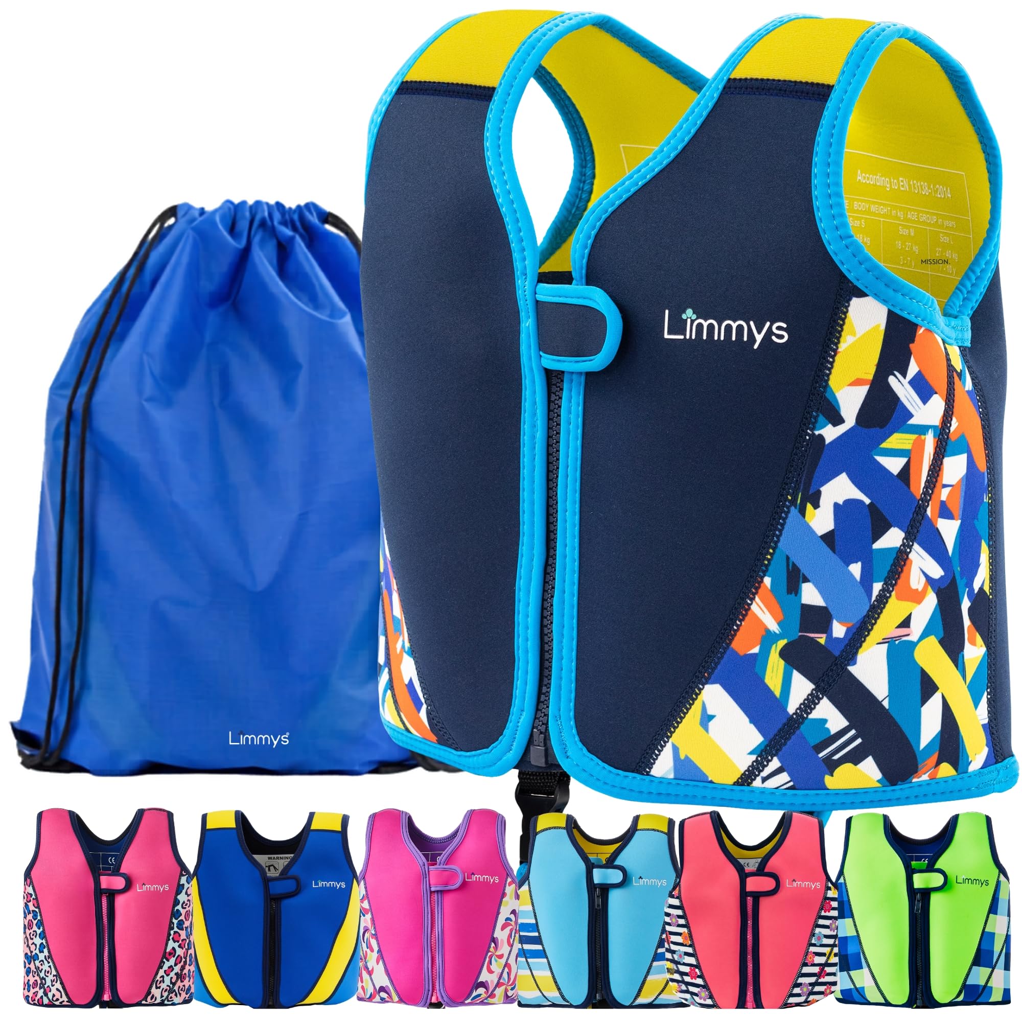 Limmys Neoprene Kids Swim Vest – Adjustable Buoyancy, Secure Fit, Awarded