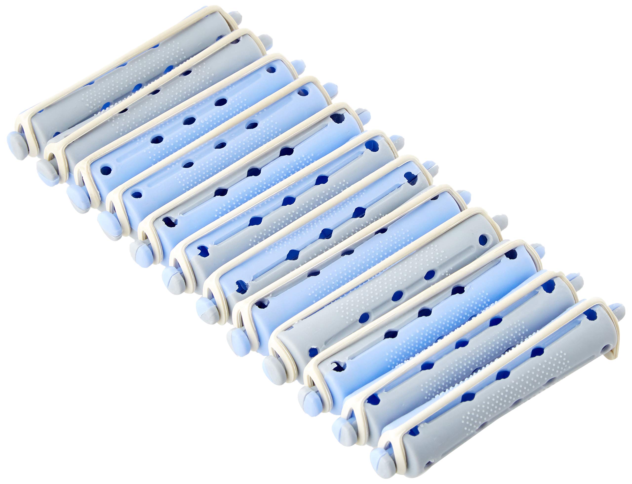 Fripac-Medis LW2K Permanent Short Wave Rollers 13 mm, Grey/Blue - Pack of 10