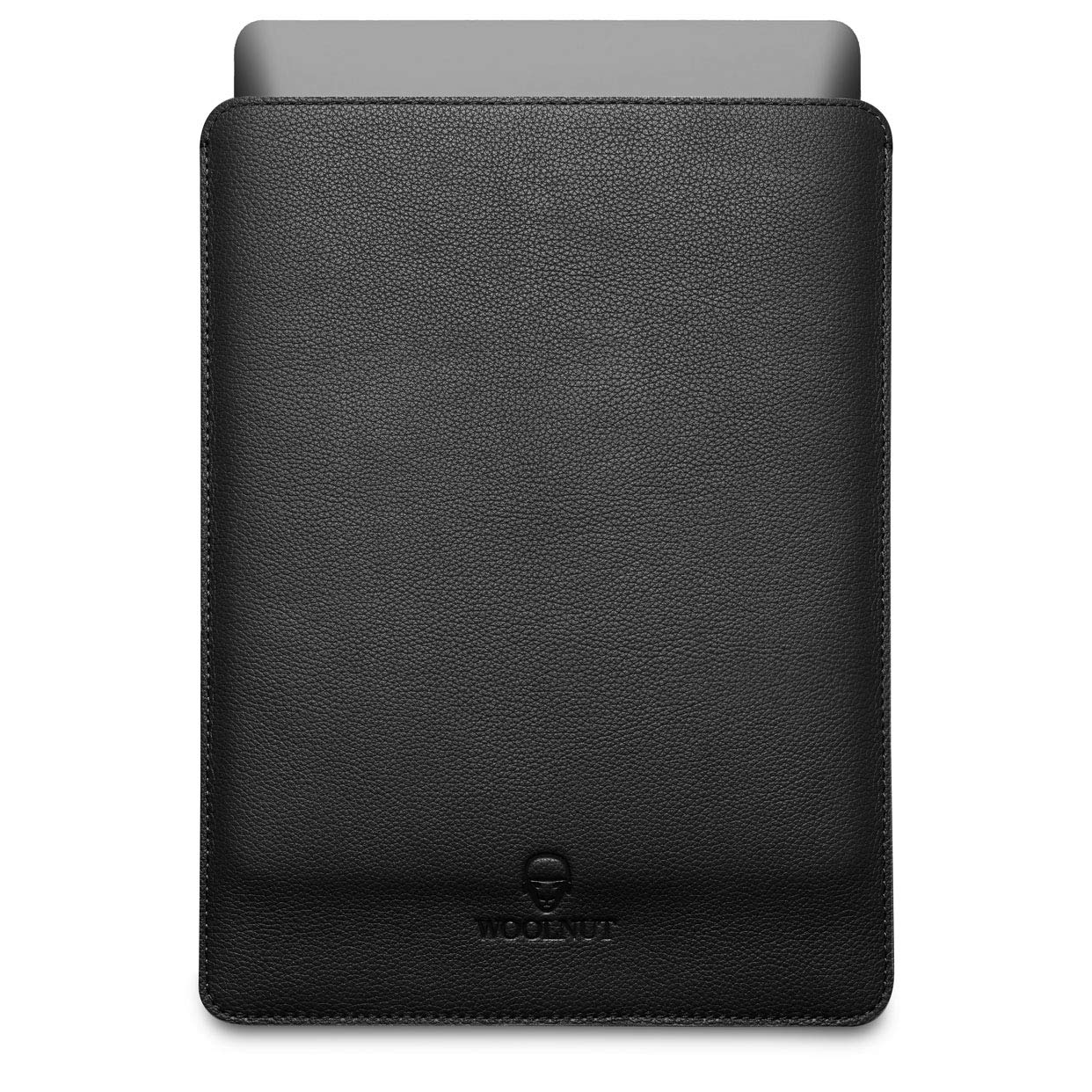 Woolnut Leather Sleeve Cover Case for MacBook Pro 12 inch - Black — image 1