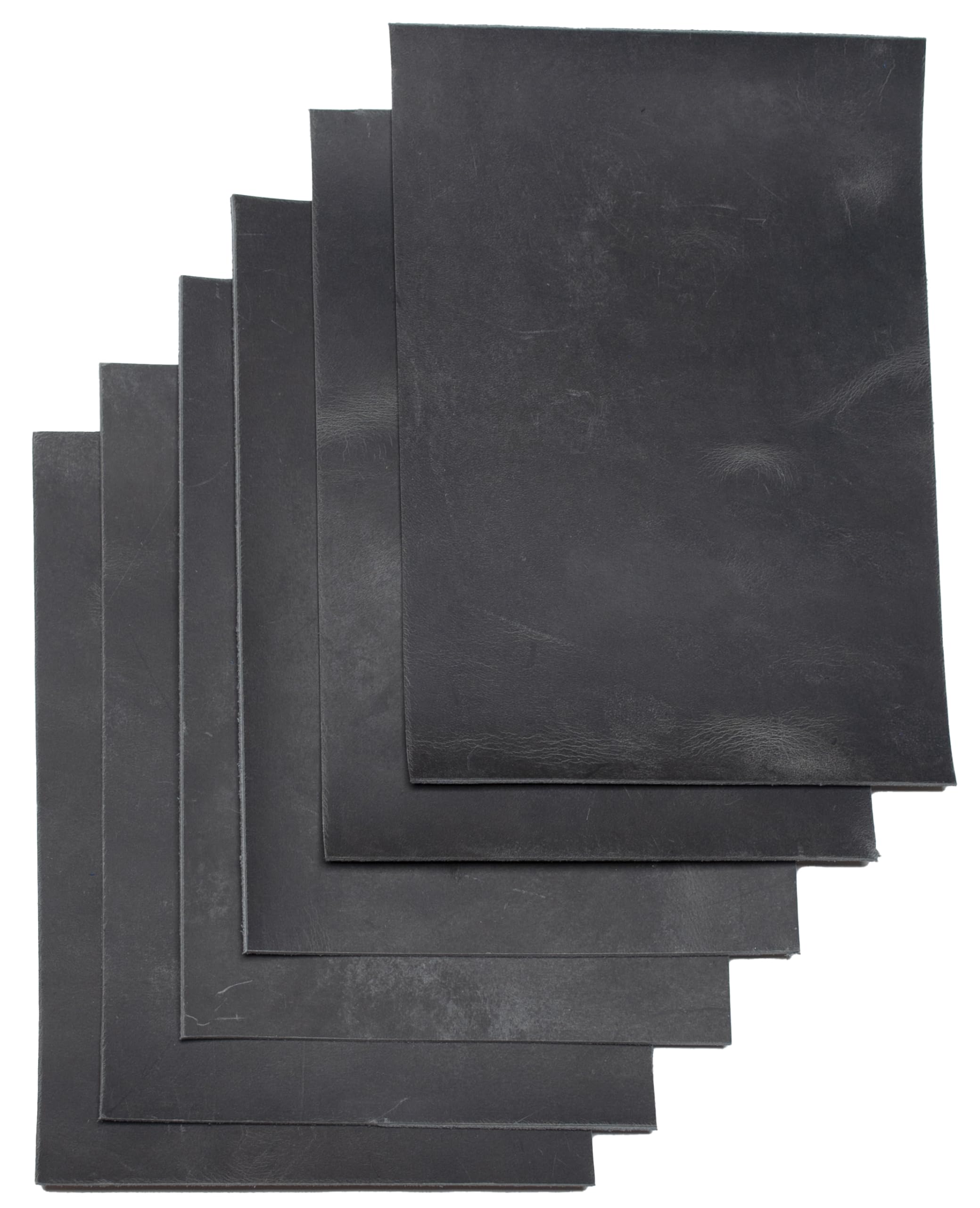 HAPPER STUDIO Cowhide Leather 2 mm Pull-Up Crazy Horse Leather A5 x 6 Pieces (Grey)