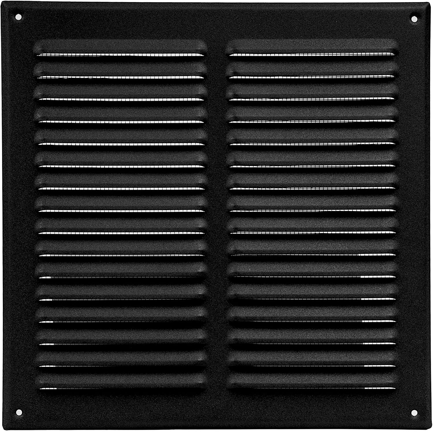 Registers, Grilles & Vents - ECOPRO VENT Black Metal 10''x10'' Inch Square Ventilation Grille - Inside/Outside use - (Grille: 10''x10'' / Cover Area: 11.6''x11.6'') - Air Vent Louver - Available 9 Sizes / 2 Types / 3 Colors.