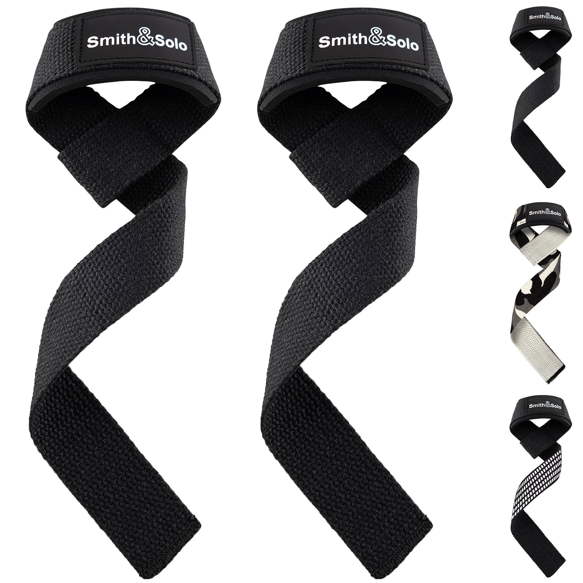 Smith & Solo Lifting Straps - Strength Training Women and Men, Lifting Straps, Grip Aids for Strength Sports, Gym and Bodybuilding, Fitness Accessories Grip Aid