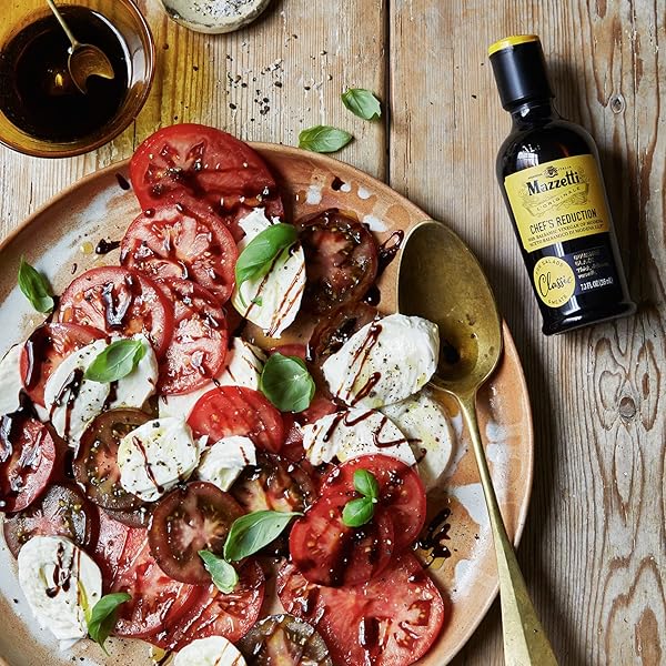 MAZZETTI CLASSIC GLAZE BALSAMIC VINEGAR OF MODENA PGI, 7.3 FL OZ, VERSATILE, THICK & RICH, PERFECT FOR DRIZZLING, SALADS & MEAT, CRAFTED IN ITALY