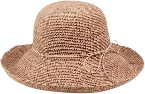 packable raffia hat