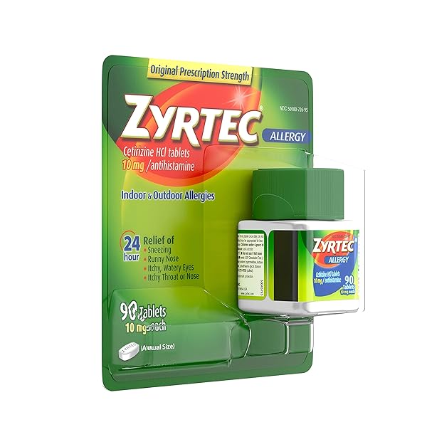 ZYRTEC 24 HOUR ALLERGY RELIEF TABLETS – 10MG, 90 CT