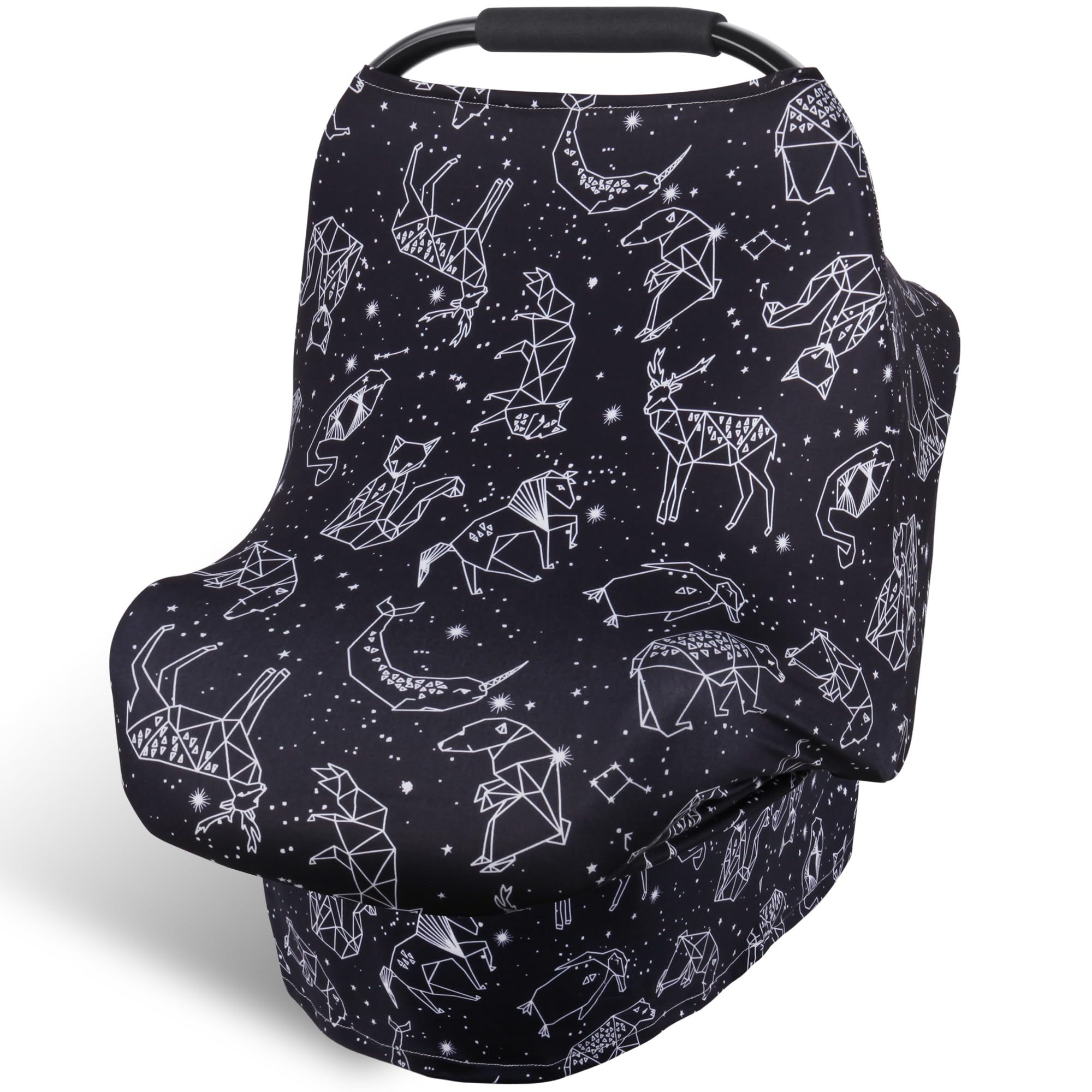 Rquite Car Seat Cover Baby, Carseat Cover for Boy Girl, Stretchy Infant Car Seat Cover, Breathable Car Seat Canopy, Nursing Cover for Breastfeeding, Multi-use Baby Carseat, Carrier, Stroller Covers