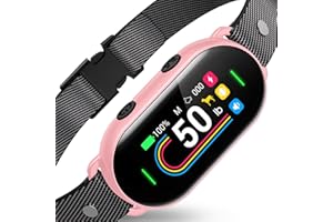 SKBAK Smart Dog Bark Collar, for Small Medium Large Dogs 10-100lbs, Automatic Dog Training Collar to Decrease Barking, Anti Barking Device with 4 Training Modes, More 8 Sensitivity Levels, Pink