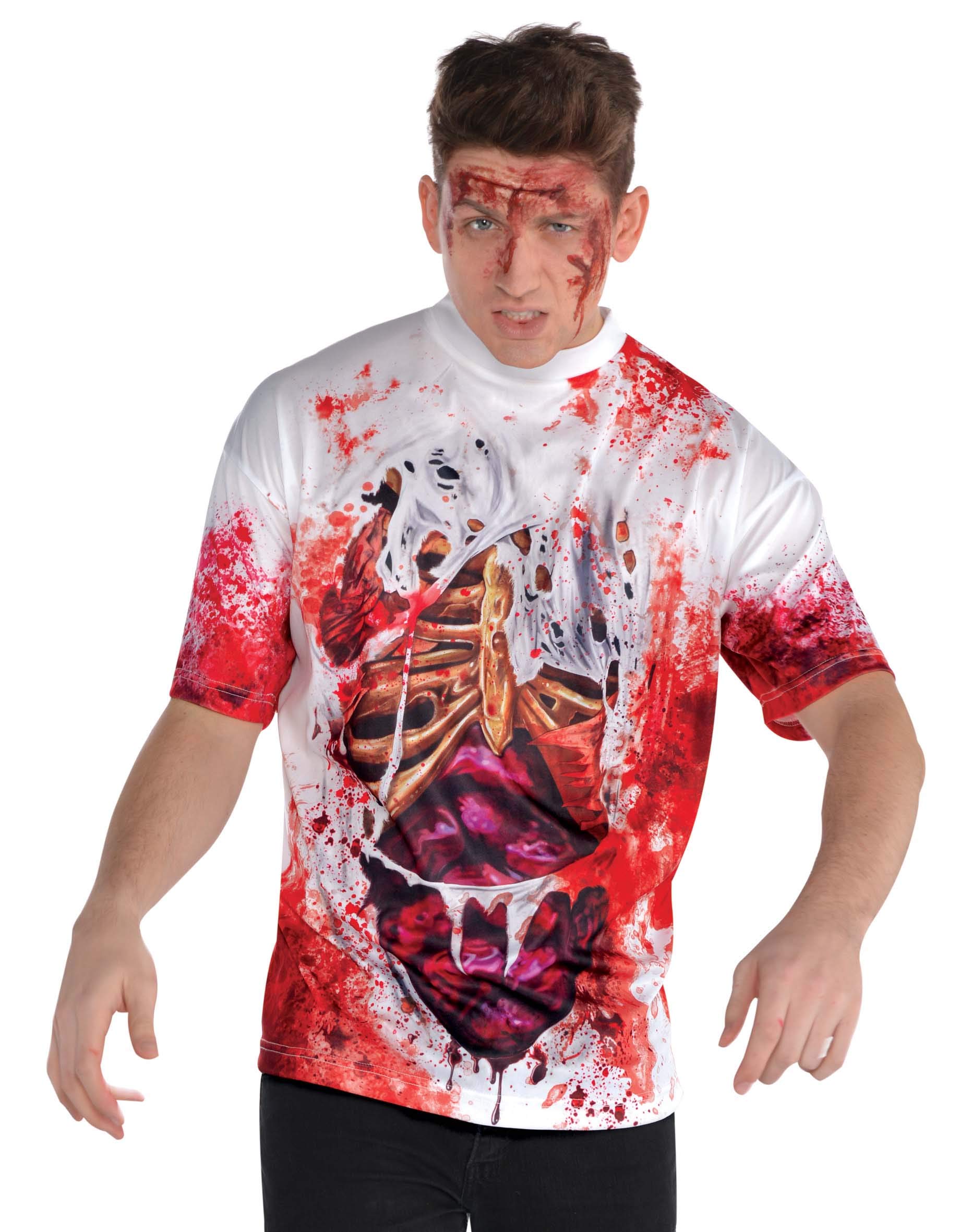 Gory 3D guts Illusion T-Shirt Adults - 1 pc