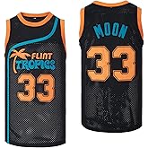 Yseohb Men's #33 Moon Flint Tropics Movie Basketball Jersey Stitched
