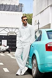 COOFANDY Mens Track Suit 2 Piece Sweat Suit Set For