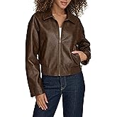 Levi's Women's Faux Leather Bomber With Laydown Collar