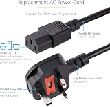 StarTech UK 10ft Power Cord BS1363 to C13 3m 18AWG Kettle Lead view 2