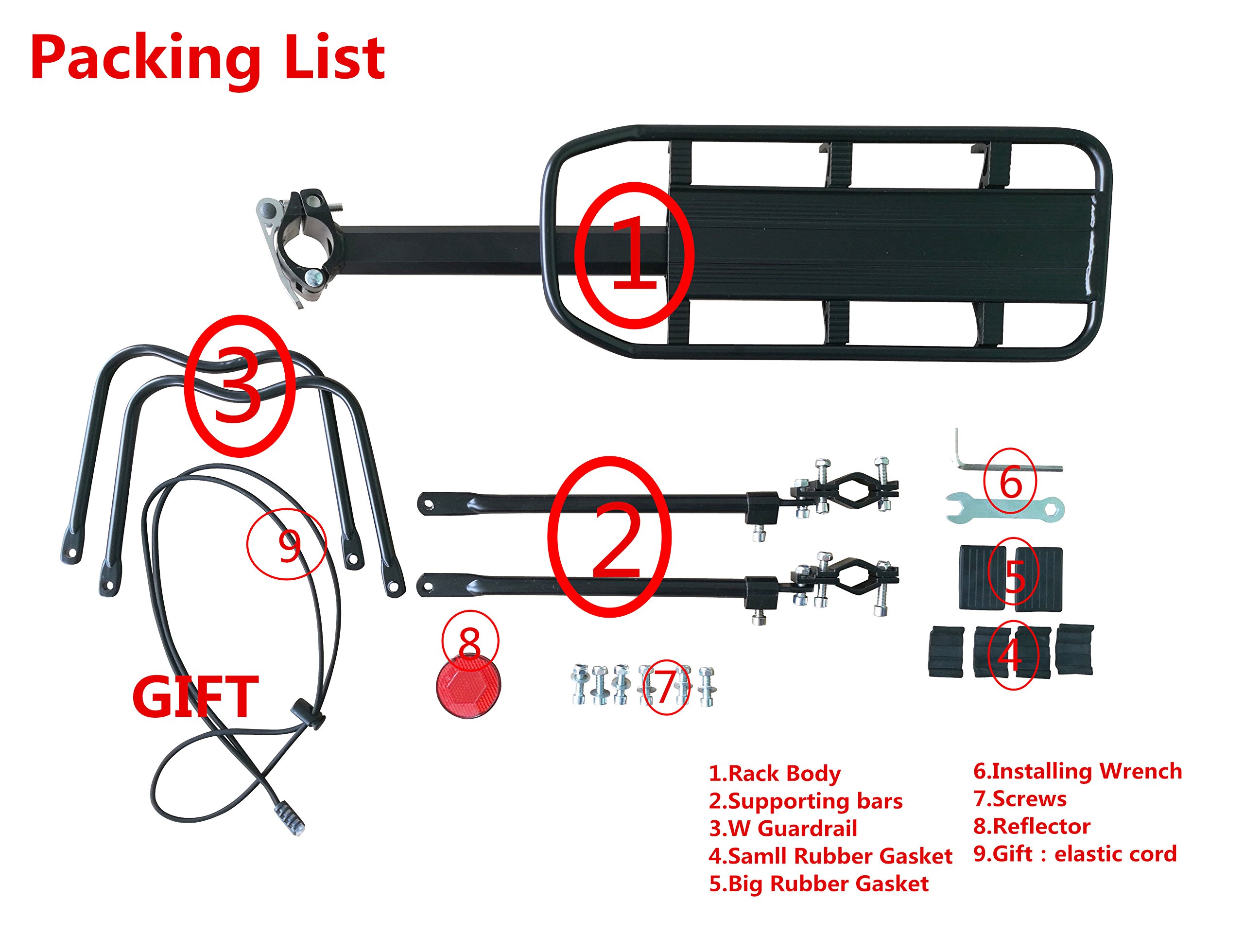 COMINGFIT 110 Lbs Capacity Almost Universal Adjustable Bike Luggage