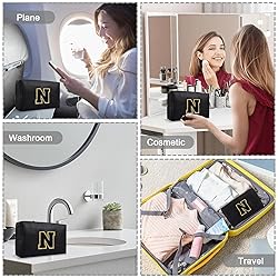 Personalized Small Travel Initial Preppy Makeup