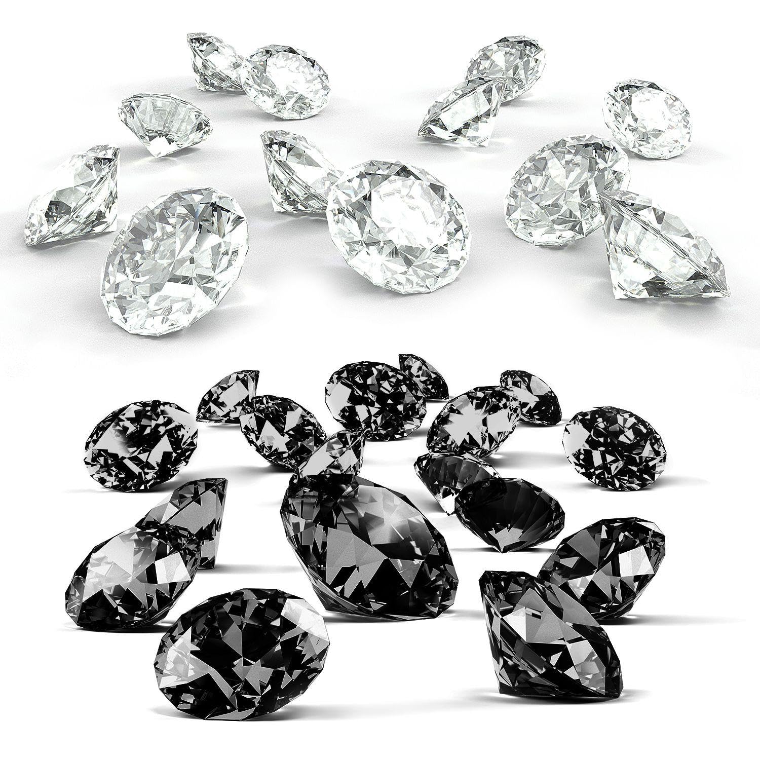 WUFGWBD 2000 Table Decoration Rhinestones, Vase Decoration Stones, Craft Decoration Plastic Pointed Rhinestones, Wedding Decoration Accessories