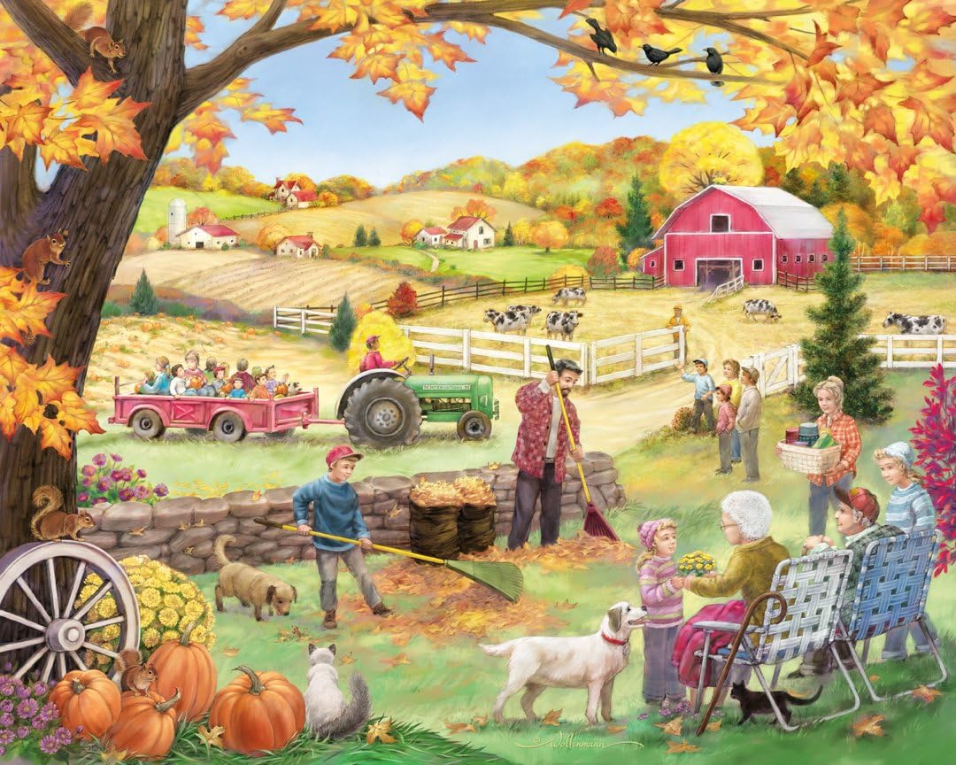Vermont Christmas Company Countryside Autumn Jigsaw Puzzle 1000 Puzzle