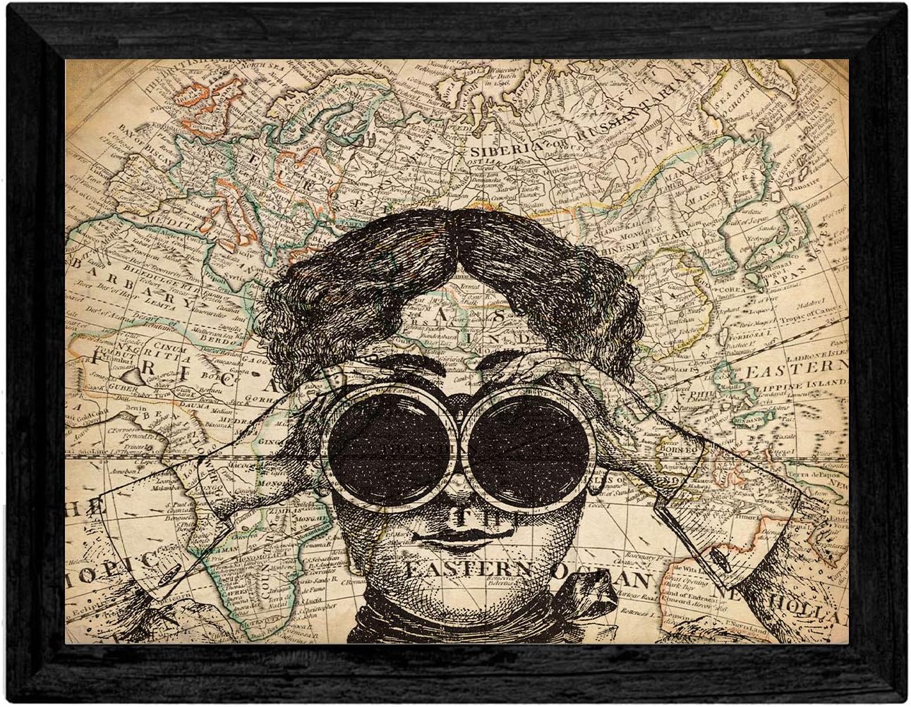 Vintage sheet pack of maps. Illustrations of old maps. Pack of Two A4 sheets for framing. Travel sheets Paper 250 grams - Image 4
