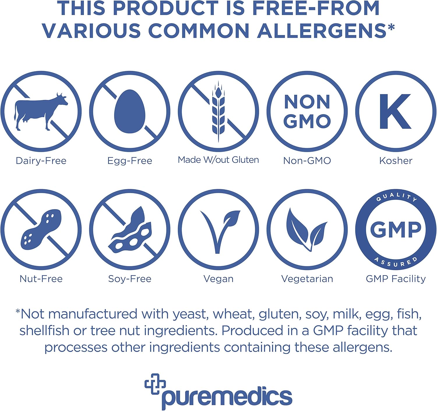 PUREMEDICS BioShield Immune Support Supplement - Immune Booster for Adults with Mushroom and Astragalus - Recommended by Doctors - 3rd Party Lab Certified - Hypoallergenic - Vegan - 90 Capsules: Health & Personal Care