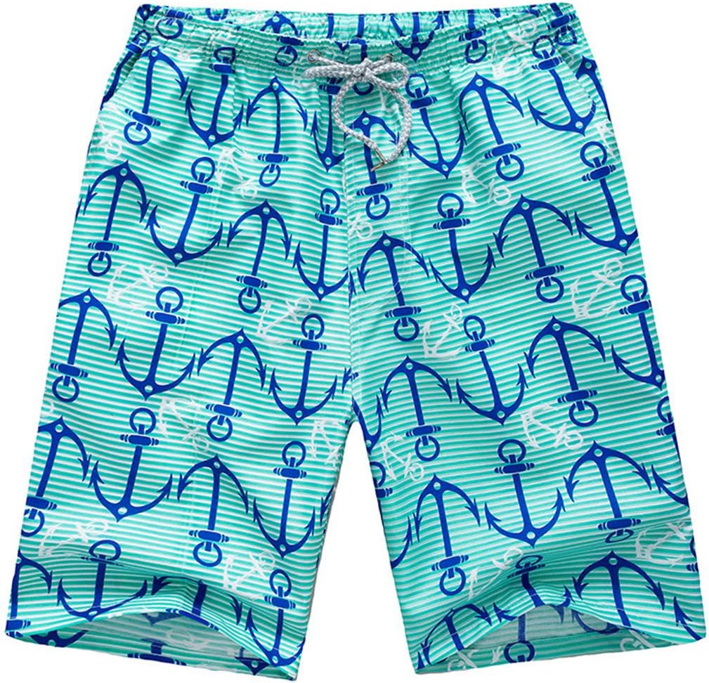 BienBien Swim Shorts Flower Mens Quick Dry Beach Surfing Boardshorts Drawstring Bathing Suit Trunks with Pocket