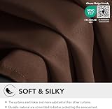 Deconovo Eyelet Thermal Blackout Curtains 52x72 Chocolate 1 Pair view 6