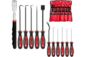 AMM 12PCS Hook and Pick Tool Set with Scraper and Magnetic Telescoping Tool Kit for Electronics Maintenance Pick Tools Automotive Repair