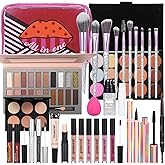 Travel Makeup Kit, Makeup Kit For Women Full Kit, Make up Kit for Girls Ages 8-12, Makeup Set For Teens Girls Beginner Make Up Kits For Adult Holiday Gift Set
