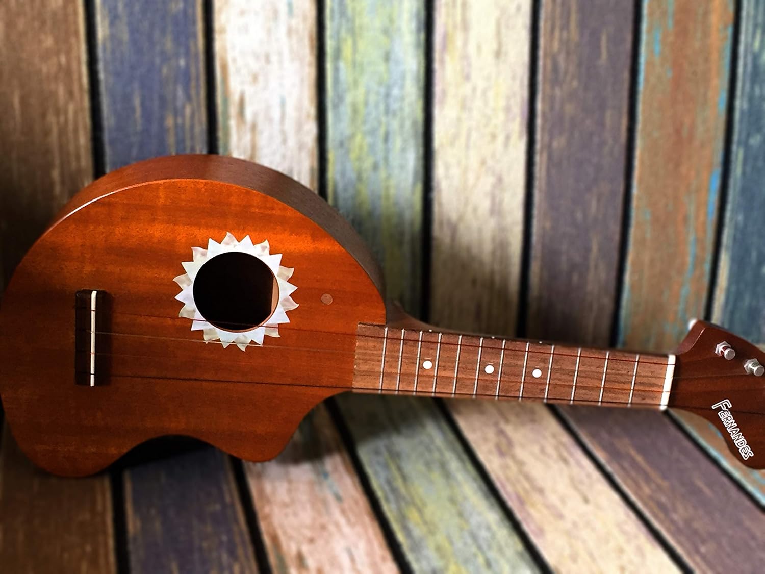 Inlay Sticker for Soprano Ukuleles - Soundhole Rosette/Purfling - Sun - White Pearl,UKR-304SP-WP-S - Image 5