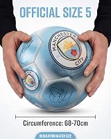 Hy-Pro Man City Classic Signature Football Size 5 with Metallic Finish view 6
