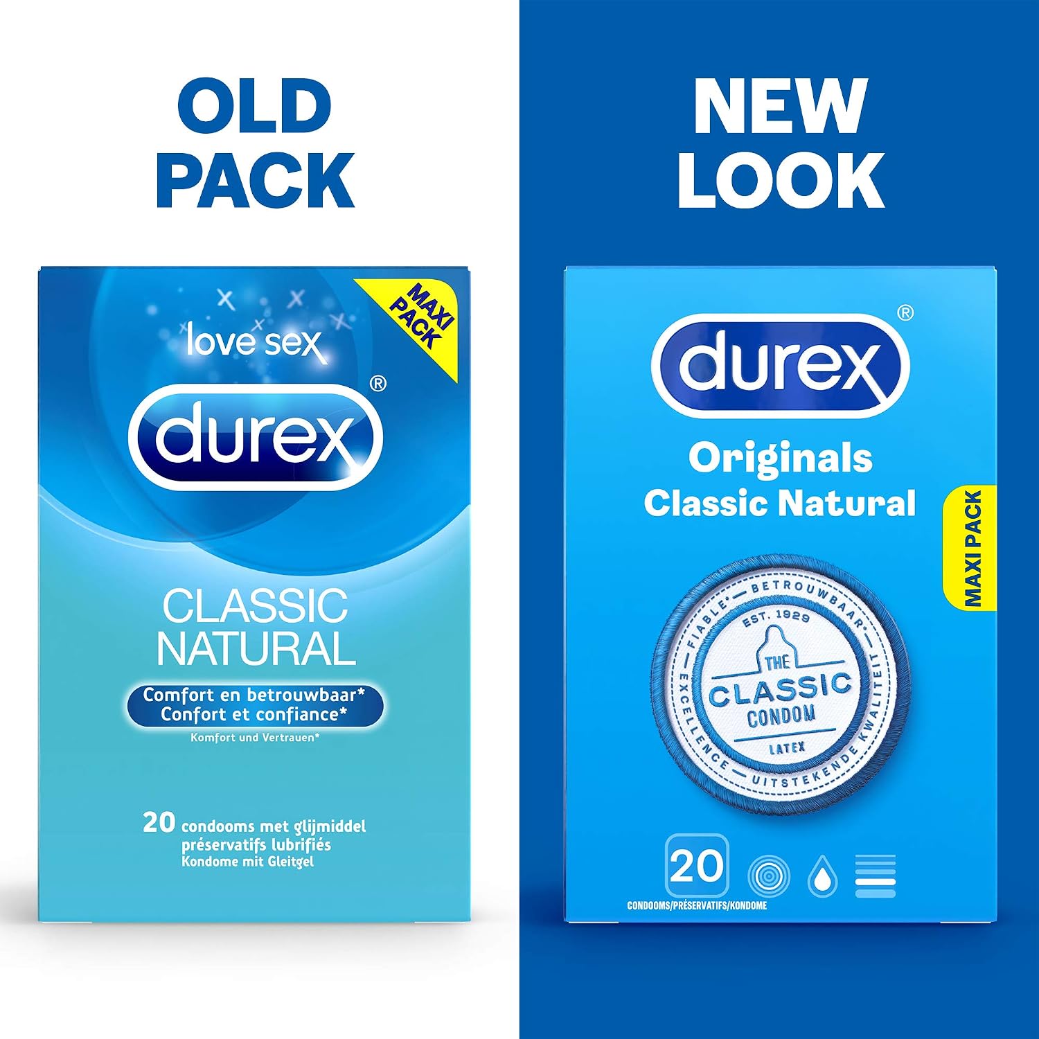 Durex Classic Natural - 20 Condoms, 0.02 kg, D-3033692, 20 count (Pack of 1) - Image 4