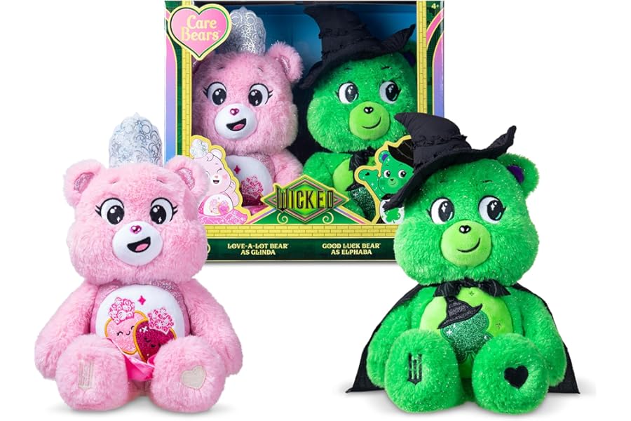 Care Bears x Wicked 2-Pack – Love-a-Lot Bear as Glinda & Good Luck Bear as Elphaba