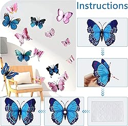 24PCS Butterfly Wall Decals Removable 3D