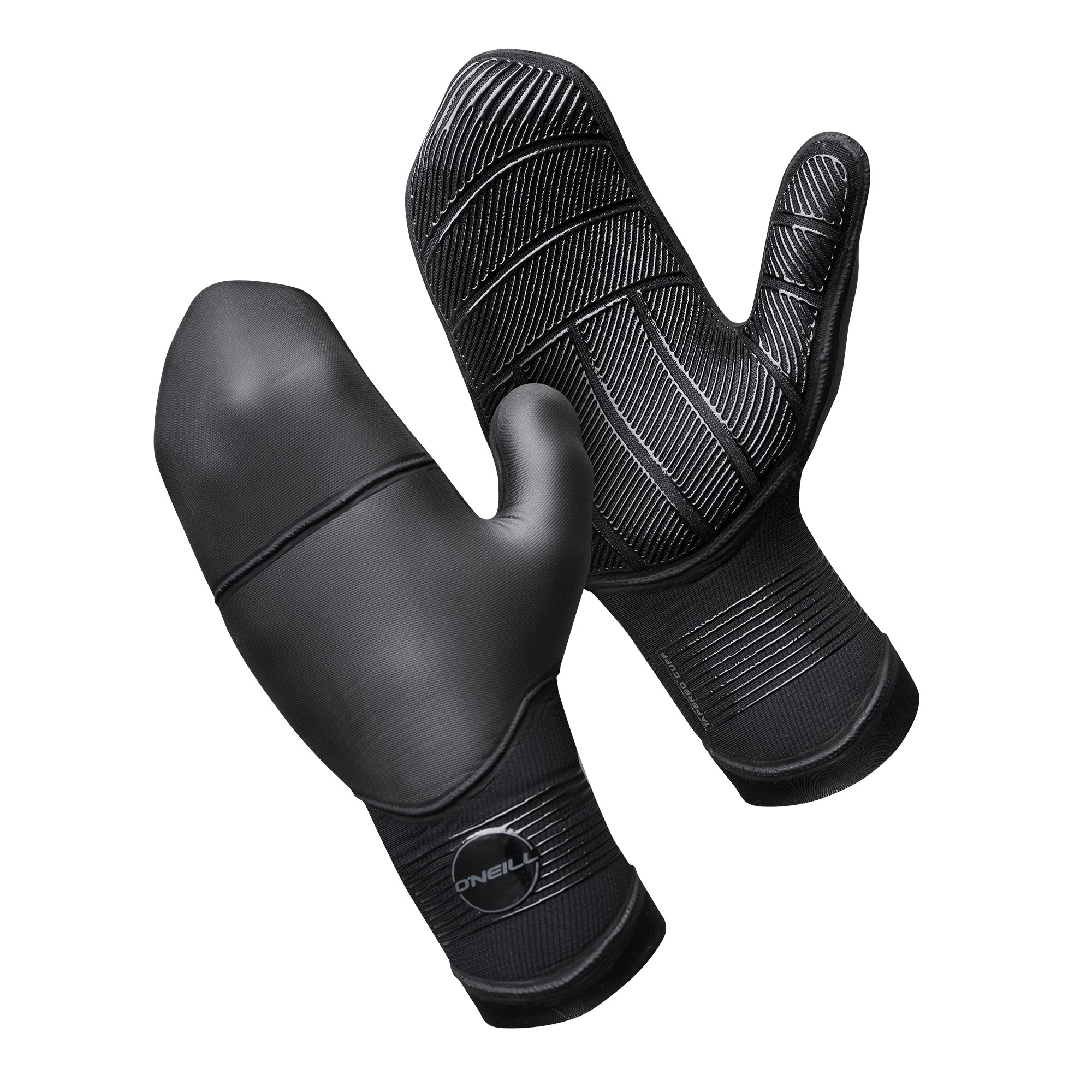 O'NEILL Psycho 5MM Double Lined Neoprene Wetsuit Mittens Black - Unisex - 100% Sealed - Tacky grip -